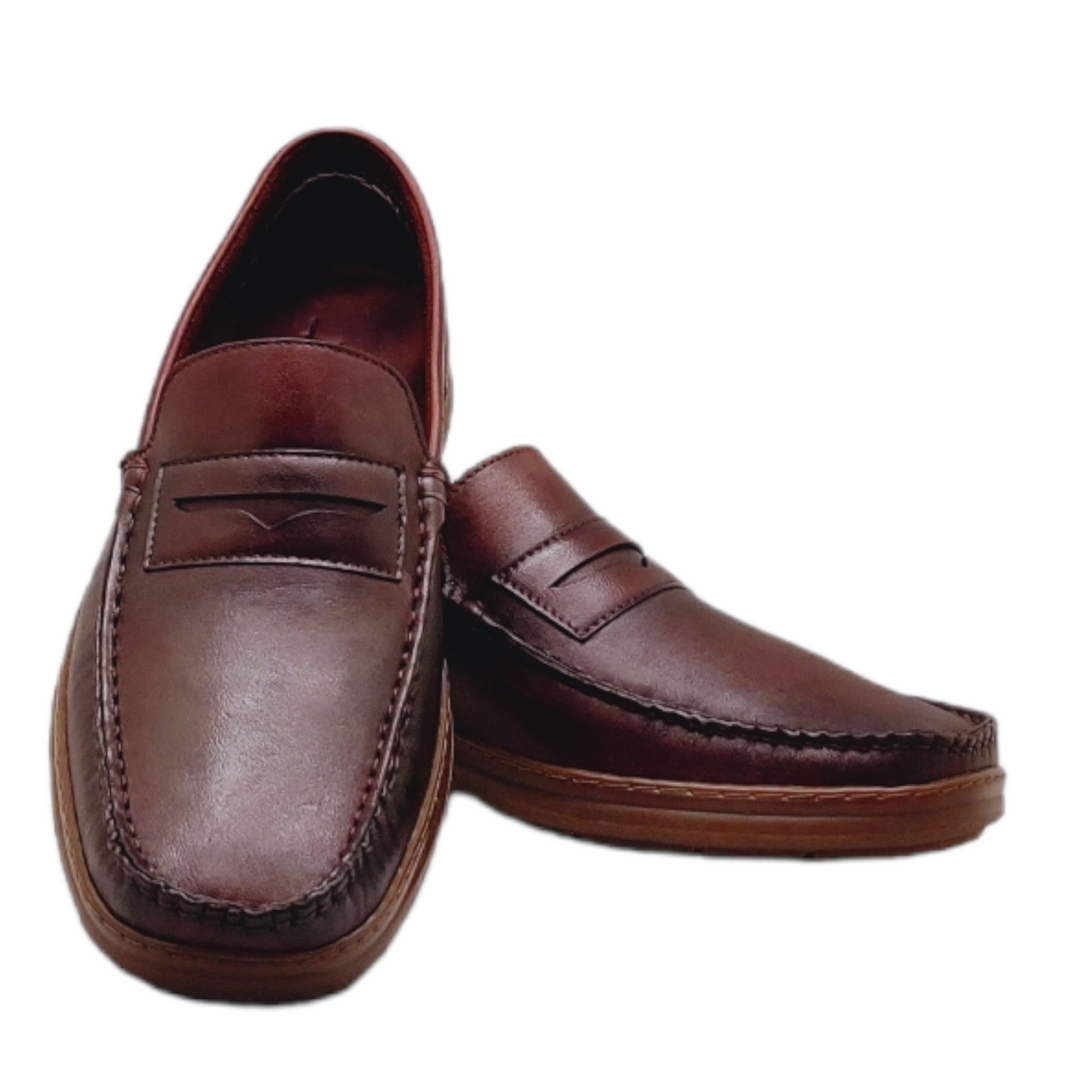 Brent Shoes Men's Control Sadle Men's Casual Shoes (Burgundy)
