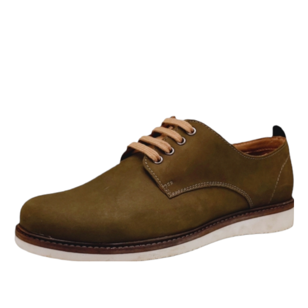 Vento Men's Semi Formal Shoes (Olive)