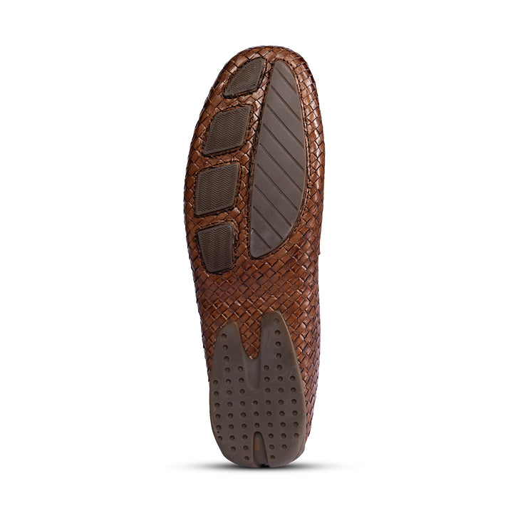 Brent Shoes Men's TW 1868 Tan Mesh Slipon Leather Casuals