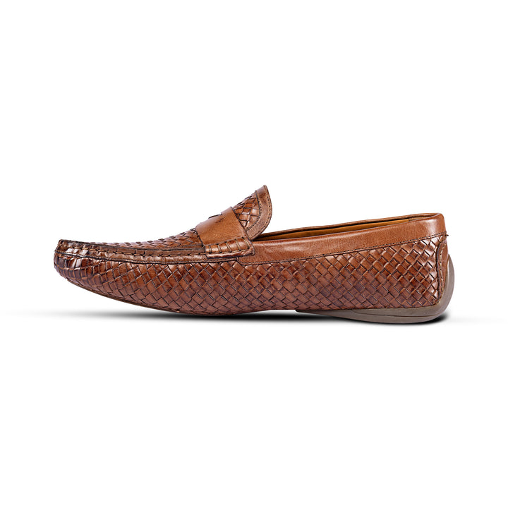 Brent Shoes Men's TW 1868 Tan Mesh Slipon Leather Casuals