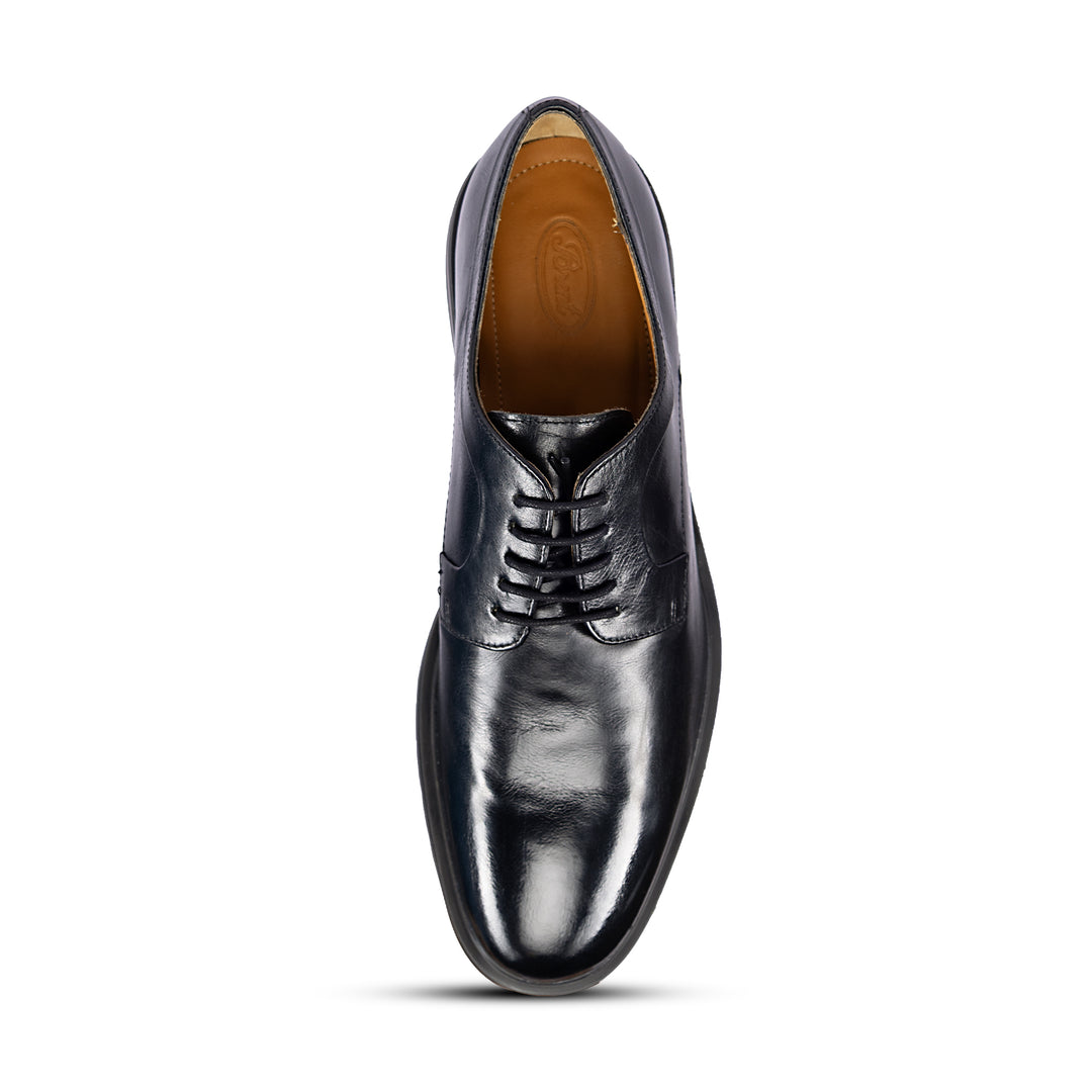 Brent Shoes Men's TW 1786 Black Derby Leather Formals