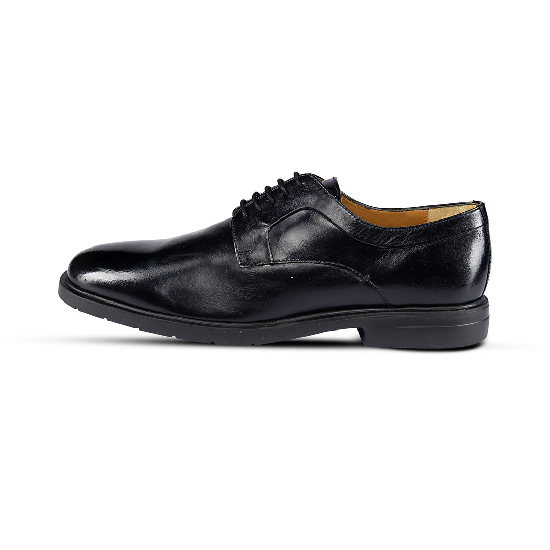 Brent Shoes Men's TW 1786 Black Derby Leather Formals