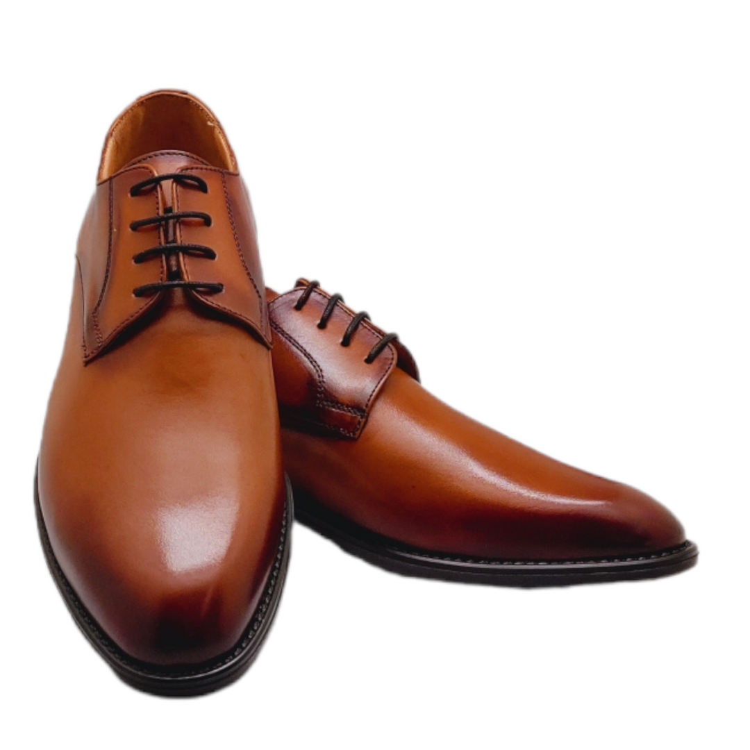 Brent Shoes Men s New Roby Plain Imperial Leather Formal Shoes Tan