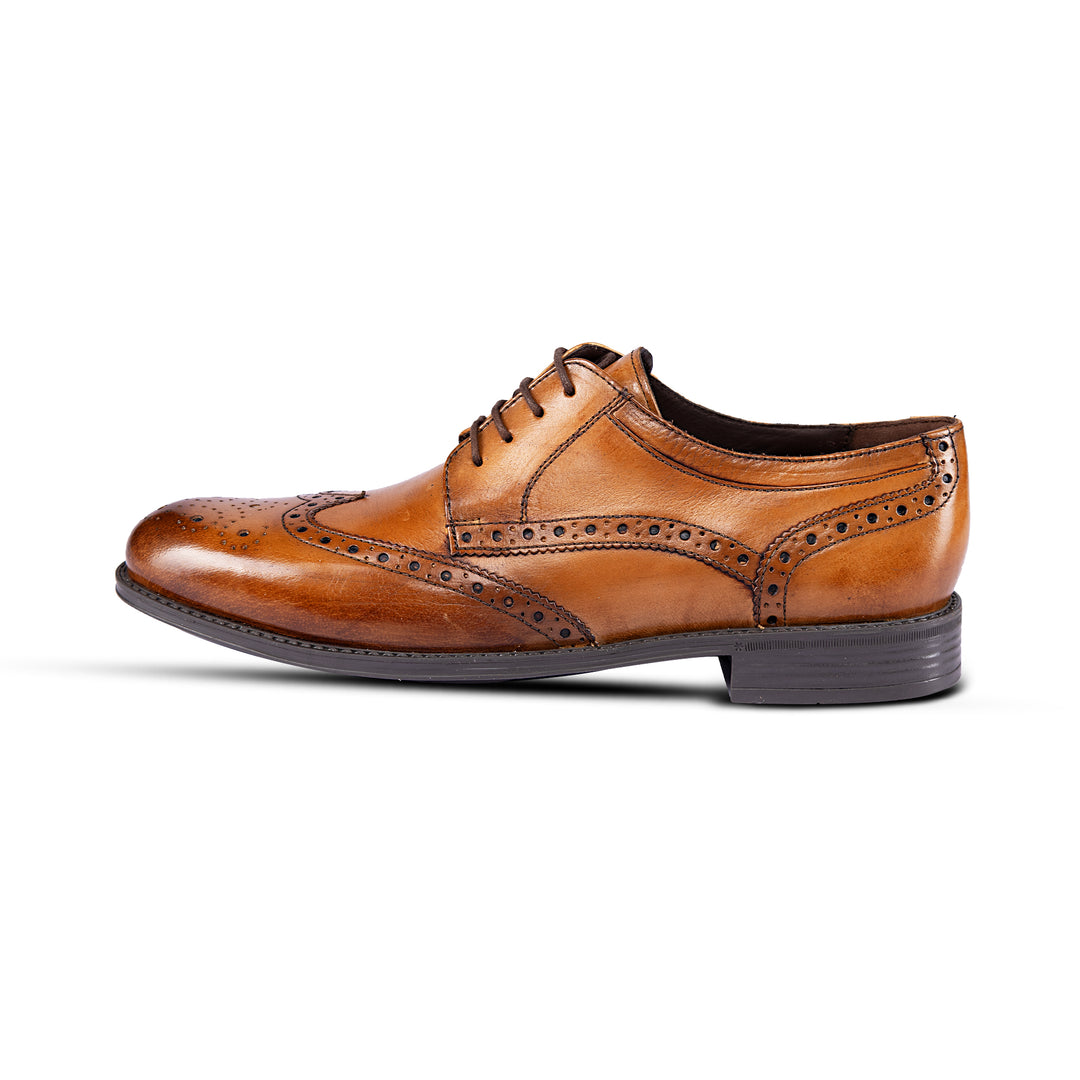 Brent Shoes Men's TW Kaufman 2 Tan Laceup Leather Classic Semi Formals