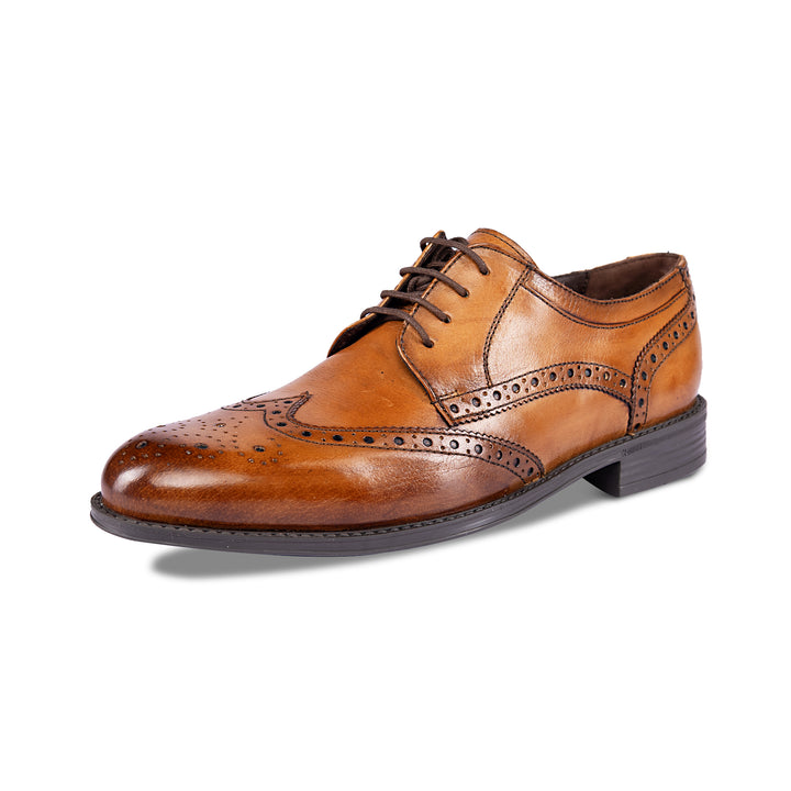 Brent Shoes Men's TW Kaufman 2 Tan Laceup Leather Classic Semi Formals