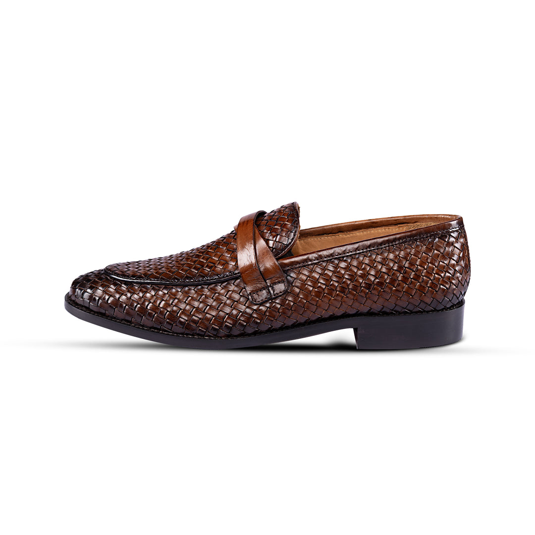 Brent Shoes Men's TW Vero Cuoio Brown Slipon Leather Semi Formals