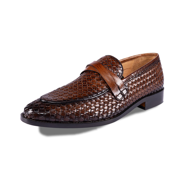 Brent Shoes Men's TW Vero Cuoio Brown Slipon Leather Semi Formals
