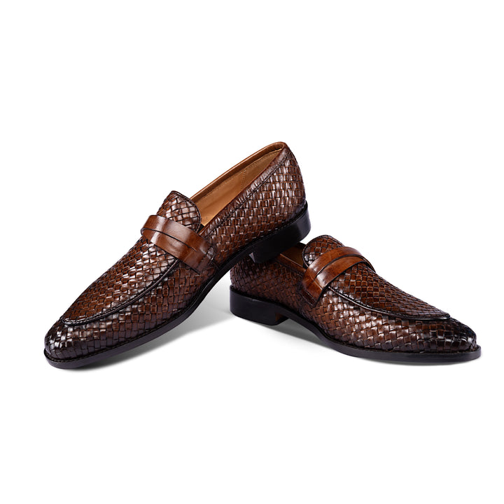 Brent Shoes Men's TW Vero Cuoio Brown Slipon Leather Semi Formals