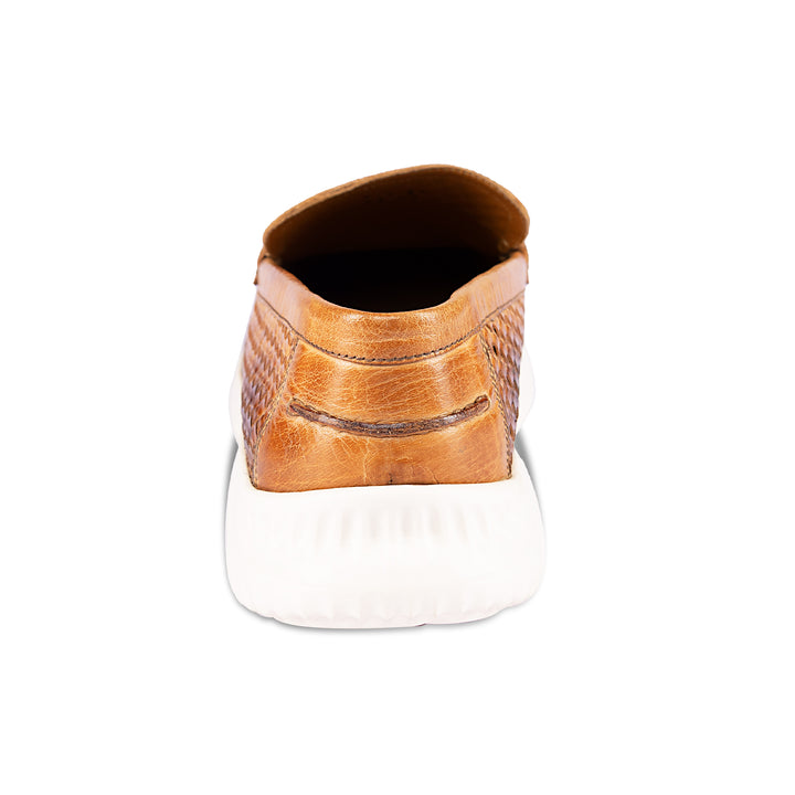 Brent Shoes Men's TW Victor 1 Tan Slipon Leather Semi Formals